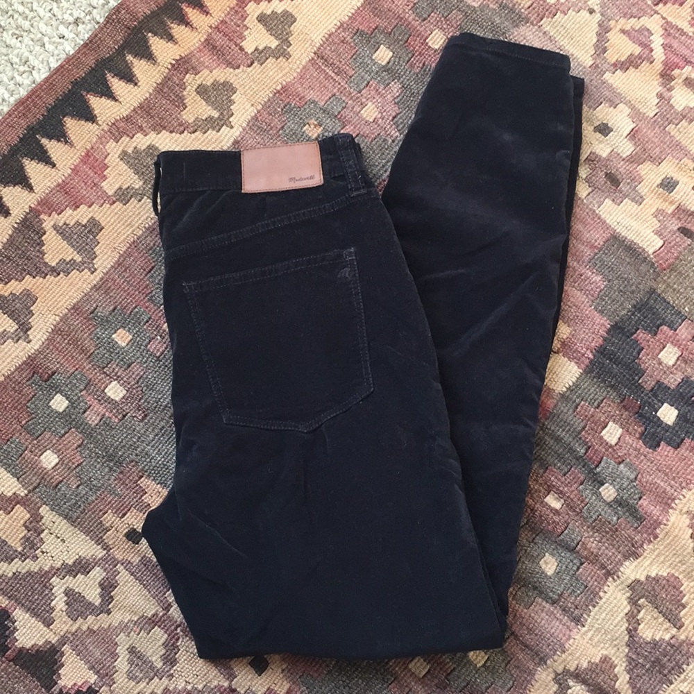 Madewell skinny velvet pants size 27